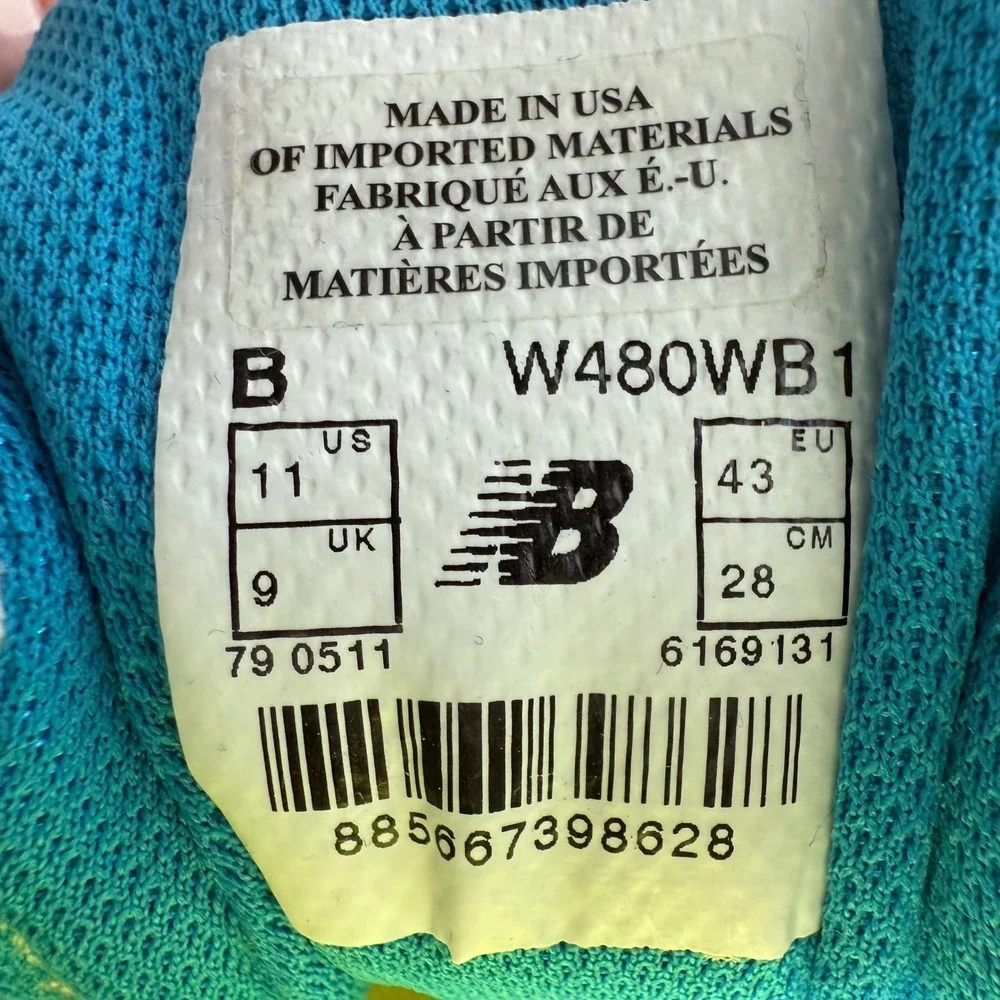New Balance 480 Womens 11 Running Sneakers Silver Blue ABZORB Made in USA
